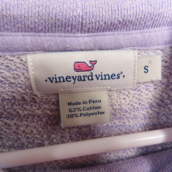 Vineyard Vines Sweatshirt Small Purple Cowl Neck Thumbholes Distressed Pullover - Picture 9 of 10